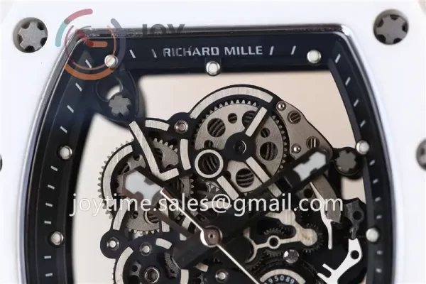 Richard Mille RM055 KVF 1:1 Best Edition Ceramic Case Rubber Strap Miyota8215