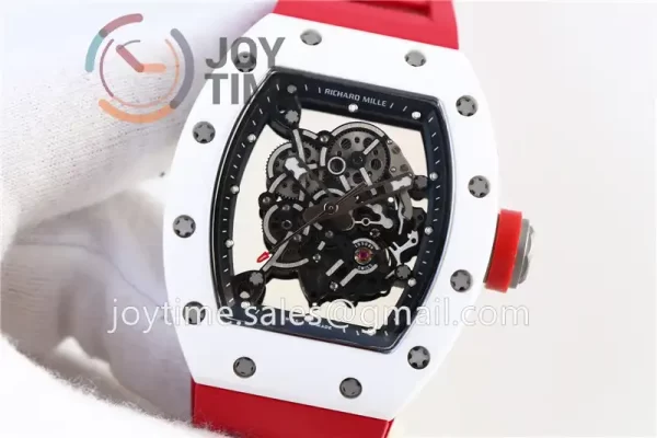 Richard Mille RM055 KVF 1:1 Best Edition Ceramic Case Rubber Strap Miyota8215