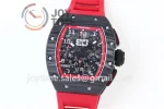 Richard Mille RM011 KVF 1:1 Best Edition Carbon Case Rubber Strap A7750