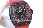 Richard Mille RM011 KVF 1:1 Best Edition Carbon Case Rubber Strap A7750