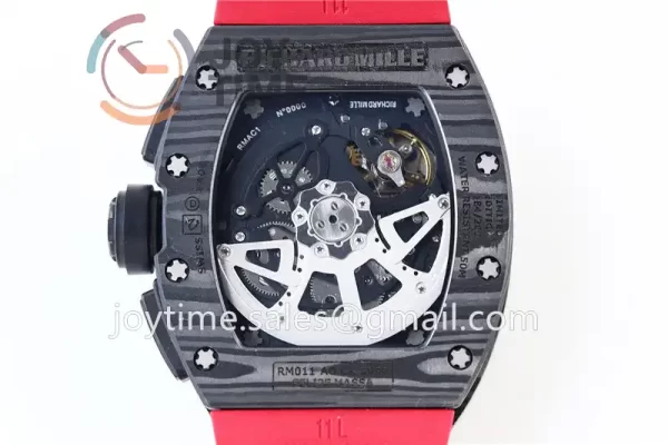 Richard Mille RM011 KVF 1:1 Best Edition Carbon Case Rubber Strap A7750