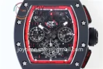 Richard Mille RM011 KVF 1:1 Best Edition Ceramic Case Rubber Strap A7750