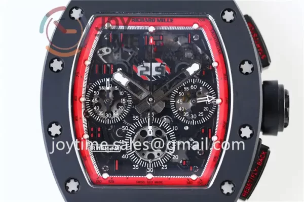 Richard Mille RM011 KVF 1:1 Best Edition Ceramic Case Rubber Strap A7750