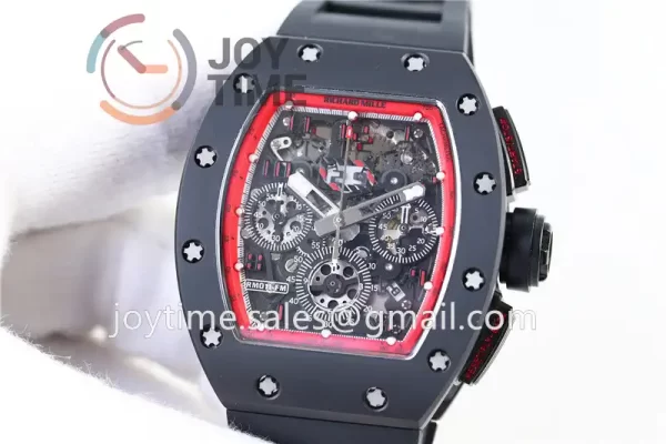 Richard Mille RM011 KVF 1:1 Best Edition Ceramic Case Rubber Strap A7750