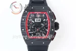 Richard Mille RM011 KVF 1:1 Best Edition Carbon Case Rubber Strap A7750