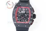 Richard Mille RM011 KVF 1:1 Best Edition Carbon Case Rubber Strap A7750