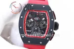 Richard Mille RM011 KVF 1:1 Best Edition Ceramic Case Rubber Strap A7750