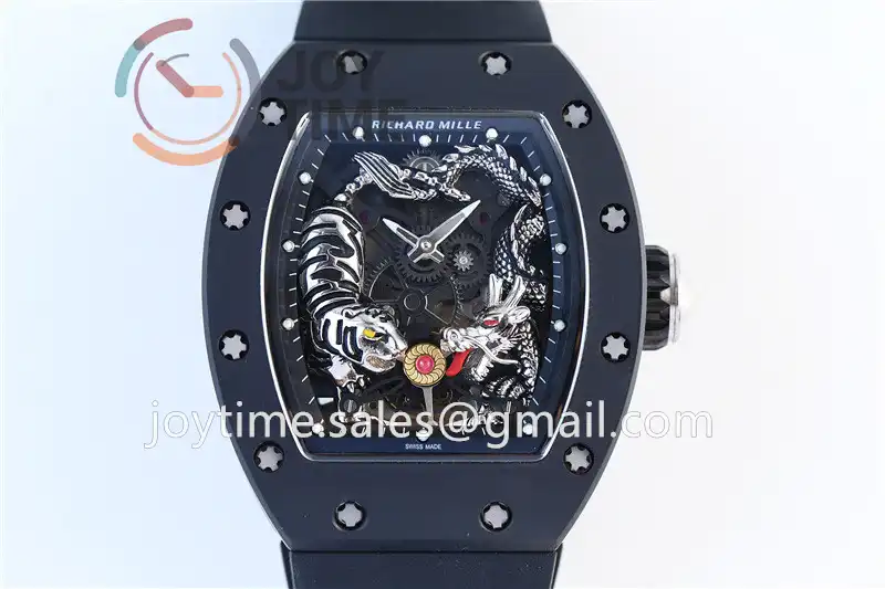 Richard Mille RM051 KVF 1:1 Best Edition Ceramic Case Rubber Strap Miyota8215