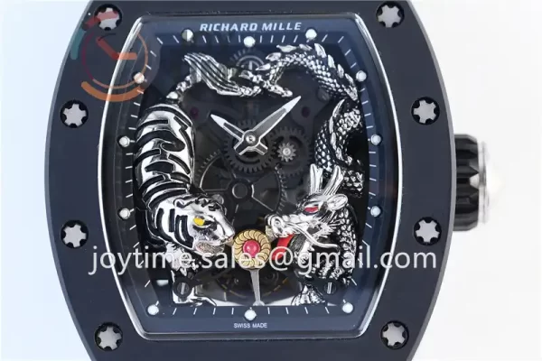 Richard Mille RM051 KVF 1:1 Best Edition Ceramic Case Rubber Strap Miyota8215