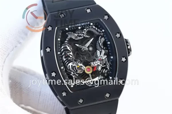 Richard Mille RM051 KVF 1:1 Best Edition Ceramic Case Rubber Strap Miyota8215