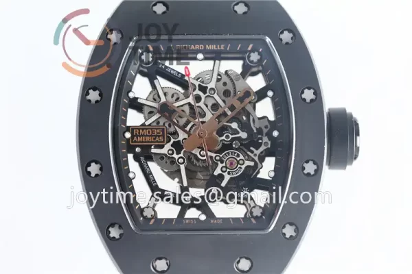 Richard Mille RM035 KVF 1:1 Best Edition Ceramic Case Rubber Strap Miyota8215