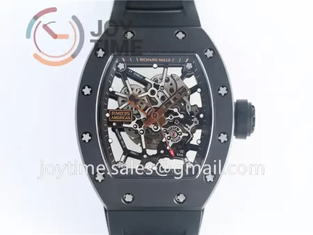 Richard Mille RM035 KVF 1:1 Best Edition Ceramic Case Rubber Strap Miyota8215