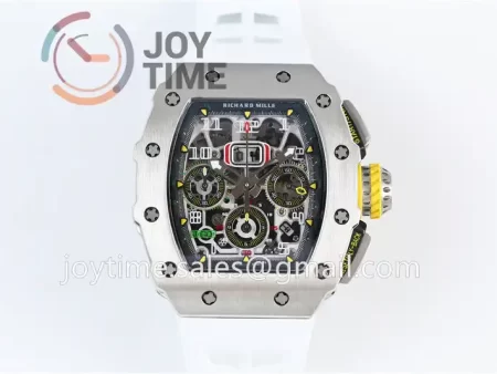 Richard Mille RM011 KVF 1:1 Best Edition SS Case Rubber Strap A7750 （6 colors）