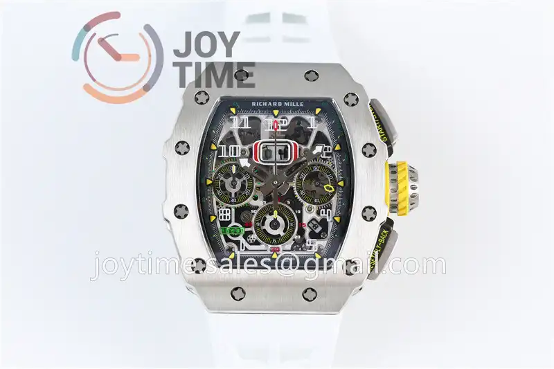 Richard Mille RM011 KVF 1:1 Best Edition SS Case Rubber Strap A7750 （6 colors）