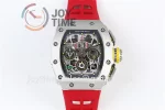 Richard Mille RM011 KVF 1:1 Best Edition SS Case Rubber Strap A7750 （6 colors）