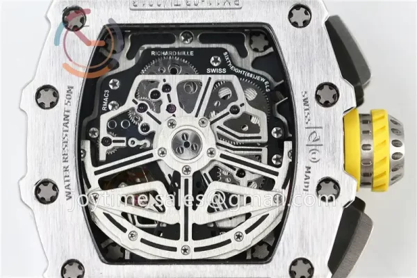 Richard Mille RM011 KVF 1:1 Best Edition SS Case Rubber Strap A7750 （6 colors）