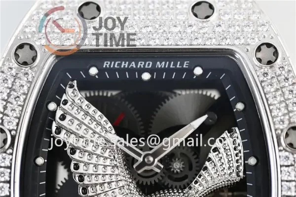 Richard Mille RM023 KVF 1:1 Best Edition Diamond Case Rubber Strap Miyota8215