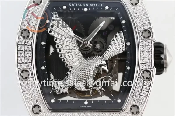 Richard Mille RM023 KVF 1:1 Best Edition Diamond Case Rubber Strap Miyota8215