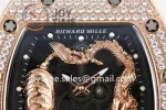 Richard Mille RM051 KVF 1:1 Best Edition RG/Diamond Case Rubber Strap Miyota8215