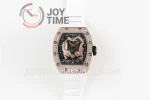 Richard Mille RM051 KVF 1:1 Best Edition RG/Diamond Case Rubber Strap Miyota8215