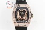 Richard Mille RM051 KVF 1:1 Best Edition RG/Diamond Case Rubber Strap Miyota8215