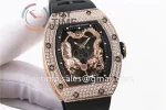 Richard Mille RM051 KVF 1:1 Best Edition RG/Diamond Case Rubber Strap Miyota8215