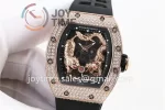 Richard Mille RM051 KVF 1:1 Best Edition RG/Diamond Case Rubber Strap Miyota8215