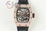 Richard Mille RM035 KVF 1:1 Best Edition RG/Diamond Case Rubber Strap Miyota8215