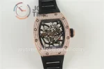 Richard Mille RM035 KVF 1:1 Best Edition RG/Diamond Case Rubber Strap Miyota8215