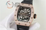 Richard Mille RM035 KVF 1:1 Best Edition RG/Diamond Case Rubber Strap Miyota8215