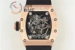 Richard Mille RM035 KVF 1:1 Best Edition RG/Diamond Case Rubber Strap Miyota8215