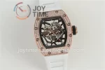 Richard Mille RM035 KVF 1:1 Best Edition RG/Diamond Case Rubber Strap Miyota8215