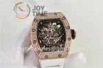 Richard Mille RM035 KVF 1:1 Best Edition RG/Diamond Case Rubber Strap Miyota8215