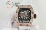 Richard Mille RM035 KVF 1:1 Best Edition RG/Diamond Case Rubber Strap Miyota8215