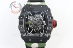 Richard Mille RM035 KVF 1:1 Best Edition Carbon Case Rubber Strap Miyota8215