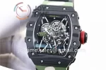 Richard Mille RM035 KVF 1:1 Best Edition Carbon Case Rubber Strap Miyota8215