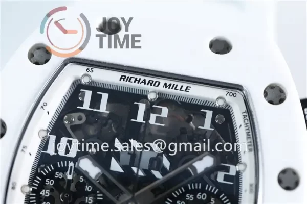 Richard Mille RM011 KVF 1:1 Best Edition Ceramic Case Rubber Strap A7750