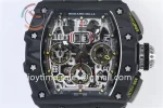 Richard Mille RM011 KVF 1:1 Best Edition Carbon Case Rubber Strap A7750 (8 colors)