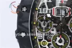 Richard Mille RM011 KVF 1:1 Best Edition Carbon Case Rubber Strap A7750 (8 colors)