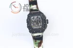 Richard Mille RM011 KVF 1:1 Best Edition Carbon Case Rubber Strap A7750 (8 colors)