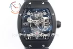 Richard Mille RM027 EUR 1:1 Best Edition PVD Titanium Case Rubber Strap Tourbillon