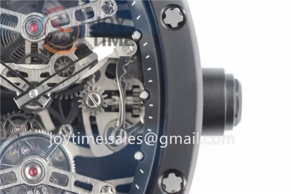 Richard Mille RM027 EUR 1:1 Best Edition PVD Titanium Case Rubber Strap Tourbillon