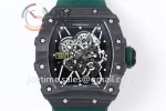 Richard Mille RM035 KVF 1:1 Best Edition Carbon Case Rubber Strap Miyota8215