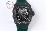 Richard Mille RM035 KVF 1:1 Best Edition Carbon Case Rubber Strap Miyota8215