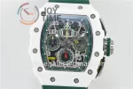 Richard Mille RM011 KVF 1:1 Best Edition Ceramic Case Rubber Strap A7750