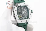 Richard Mille RM011 KVF 1:1 Best Edition Ceramic Case Rubber Strap A7750