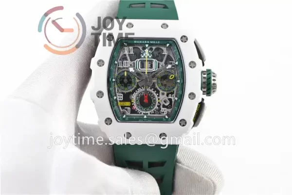 Richard Mille RM011 KVF 1:1 Best Edition Ceramic Case Rubber Strap A7750