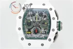 Richard Mille RM011 KVF 1:1 Best Edition Ceramic Case Rubber Strap A7750