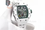 Richard Mille RM011 KVF 1:1 Best Edition Ceramic Case Rubber Strap A7750