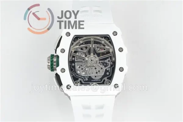 Richard Mille RM011 KVF 1:1 Best Edition Ceramic Case Rubber Strap A7750